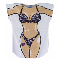 เสื้อลายบิกินี่ม่วงชบา เสื้อยืดลายบิกินี่ เสื้อสกรีนลายบิกินี่ เสื้อลายชุดว่ายน้ำ เสื้อฮาๆ พิมพ์ลายเซ็กซี่ ชุดเดรสลายบิกินี่ ชุดไปทะเล ชุดเที่ยวทะเล เสื้อผ้าไปทะเล