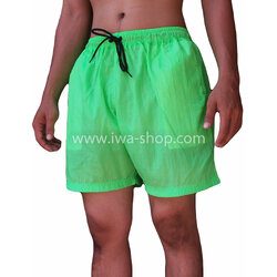 กางเกงขาสั้นชาย กางเกงสะท้อนแสง เขียวอ่อน