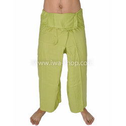 กางเกงเล กางเกงชายหาด ผ้าเรยอน สีเขียว