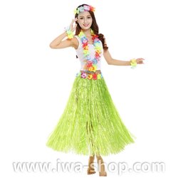 เขียวยาว 80 cm ชุดฮาวายกระโปรงฟาง หนาพิเศษ ครบเซตพวงมาลัยรุ้งเล็ก เซตชุดกระโปรงเชือกฟางฟูๆ กระโปรงฮาวาย กระโปรงเชือกฟาง ปาร์ตี้ชุดฮาวายเชือกปอฟาง