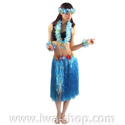 ฟ้ายาว 60 cm ชุดพวงมาลัยฮาวายพร้อมกระโปรงฟาง หนาพิเศษ กระโปรงฟางอย่างดี กระโปรงเชือกฟางฟูๆ ชุดฮาวายเชือกปอฟาง พร็อพชุดฮาวาย ระบำฮาวาย ระบำชาวเกาะ เต้นฮูลาฮูล่า