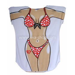 เสื้อลายบิกินี่ส้มหัวใจ เสื้อยืดลายบิกินี่ เสื้อสกรีนลายบิกินี่ เสื้อลายชุดว่ายน้ำ เสื้อฮาๆ พิมพ์ลายเซ็กซี่ ชุดเดรสลายบิกินี่ ชุดไปทะเล ชุดเที่ยวทะเล เสื้อผ้าไปทะเล