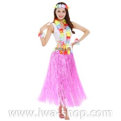 ชมพูยาว 80 cm ชุดฮาวายกระโปรงฟาง หนาพิเศษ ครบเซตพวงมาลัยรุ้งเล็ก เซตชุดกระโปรงเชือกฟางฟูๆ กระโปรงฮาวาย กระโปรงเชือกฟาง ปาร์ตี้ชุดฮาวายเชือกปอฟาง