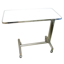 โต๊ะคร่อมเตียงสแตนเลส ใช้สำหรับวางอาหารผู้ป่วย