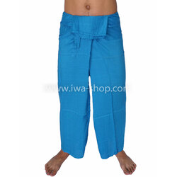 กางเกงเล กางเกงชายหาด ผ้าเรยอน สีฟ้า