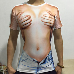 แขนสั้นลายมือ สกรีนหน้าหลังเต็มตัว เสื้อยืดลายกล้าม เสื้อสกรีนรูปกล้าม เสื้อสกรีนซิคแพค เสื้อลาย six pack เสื้อยืดพิมพ์ลายตลก เพาะกาย เสื้อลายกล้าม 3 มิติ เสื้อลายกล้าม 3d เสื้อสามมิติ