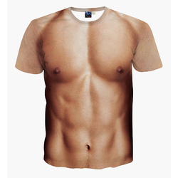 แขนสั้นยอดนิยม สกรีนหน้าหลังเต็มตัว เสื้อยืดลายกล้าม เสื้อสกรีนรูปกล้าม เสื้อสกรีนซิคแพค เสื้อลาย six pack เสื้อยืดพิมพ์ลายตลก เพาะกาย เสื้อลายกล้าม 3 มิติ เสื้อลายกล้าม 3d เสื้อสามมิติ