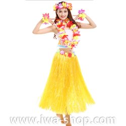 ยาว 80 cm เหลือง ชุดฮาวายกระโปรงฟาง หนาพิเศษ ครบเซตพวงมาลัยรุ้งใหญ่ เซตชุดกระโปรงเชือกฟางฟูๆ กระโปรงฮาวาย กระโปรงเชือกฟาง ชุดฮาวาย ปาร์ตี้ ชุดฮาวายเชือกปอฟาง ชุดระบําชาวเกาะ