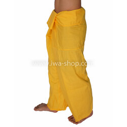 กางเกงเล กางเกงชายหาด ผ้าโทเร สีเหลือง