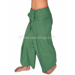 กางเกงเล กางเกงโยคะ ผ้าสลาฟ สีเขียวเข้ม