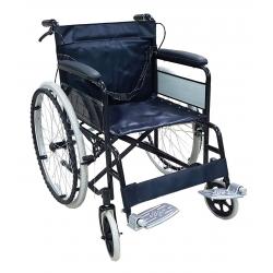 (ขายดี) รถเข็นผู้ป่วย พับได้ มีเบรคมือ พร้อมสายรัดตัว