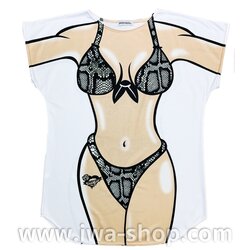 งูดำ เสื้อลายบิกินี่ เสื้อยืดลายบิกินี่ เสื้อสกรีนลายบิกินี่ เสื้อลายชุดว่ายน้ำ เสื้อฮาๆ พิมพ์ลายเซ็กซี่ ชุดเดรสลายบิกินี่