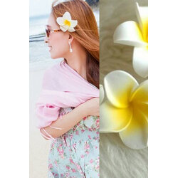 กิ๊บติดผมดอกไม้ กิ๊บ ดอกลีลาวดี ขนาด 8 ซม.หนึ่งชุด 3 ดอก