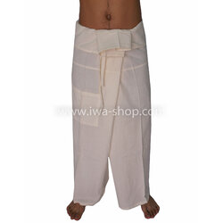 กางเกงเล กางเกงโยคะ ผ้าฝ้าย สีครีม