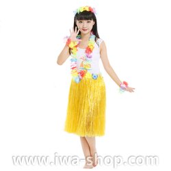 เหลือง 60 cm ชุดกระโปรงฟางเด็ก หนาพิเศษ พร้อมเซตพวงมาลัยรุ้งเล็ก กระโปรงฟางอย่างดี ชุดเต้นเด็กฮาวาย กระโปรงเชือกฟางฟูๆ ชุดฮาวายเชือกปอฟาง พร็อพชุดฮาวาย ระบำฮาวาย สำเนา