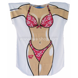 เสื้อลายบิกินี่ชมพูชบา เสื้อยืดลายบิกินี่ เสื้อสกรีนลายบิกินี่ เสื้อลายชุดว่ายน้ำ เสื้อฮาๆ พิมพ์ลายเซ็กซี่ ชุดเดรสลายบิกินี่ ชุดไปทะเล ชุดเที่ยวทะเล เสื้อผ้าไปทะเล