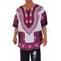 เสื้อลายชนเผ่า ขาวชมพู เสื้อลายจังโก้ ชุดโบฮีเมียน ชุดชนเผ่าแฟนซี เสื้อลายแอฟริกัน เสื้อชนเผ่า กะเหรี่ยง ชุดเที่ยวทะเล ชุดไปทะเลสไตล์ชนเผ่า