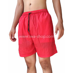 กางเกงขาสั้นชาย กางเกงสะท้อนแสง แดง