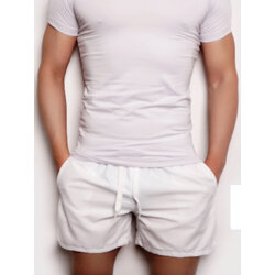 กางเกงขาสั้นชายหาด ขาว