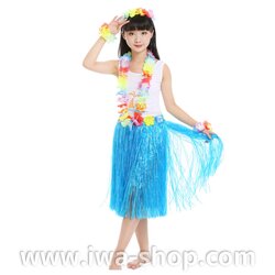 ฟ้า 60 cm ชุดกระโปรงฟางเด็ก หนาพิเศษ พร้อมเซตพวงมาลัยรุ้งเล็ก กระโปรงฟางอย่างดี ชุดเต้นเด็กฮาวาย กระโปรงเชือกฟางฟูๆ ชุดฮาวายเชือกปอฟาง พร็อพชุดฮาวาย ระบำฮาวาย สำเนา