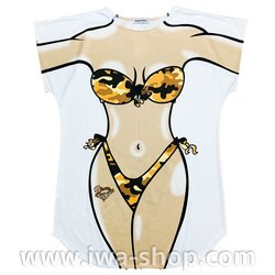 ทหารน้ำตาล เสื้อยืดลายชุดว่ายน้ำ เสื้อยืดลายบิกินี่ เสื้อสกรีนลายบิกินี่ เสื้อลายชุดว่ายน้ำ เสื้อฮาๆ พิมพ์ลายเซ็กซี่ไปทะเล