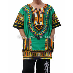 เสื้อลายชนเผ่า เขียวเข้ม เสื้อลายจังโก้ ชุดโบฮีเมียน ชุดชนเผ่าแฟนซี เสื้อลายแอฟริกัน เสื้อชนเผ่า กะเหรี่ยง ชุดเที่ยวทะเล ชุดไปทะเลสไตล์ชนเผ่า