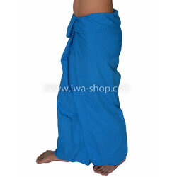 กางเกงเล กางเกงชายหาด ผ้าโทเร สีฟ้า