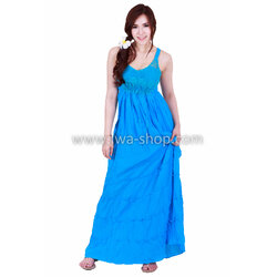 ชุดเดรสโครเชต์ ฟ้ายาว ชุดถักโครเชต์ ชุดเดรสฮาวาย ชุดฮาวายชายทะเล ชุดเที่ยวทะเล ชุดเดรสไปทะเล น่ารักๆ แม็กซี่เดรสไปทะเล พร้อมส่ง ชุดเที่ยวทะเล แบบแม็กซี่เดรส เสื้อสายเดี่ยวเว้าหลัง