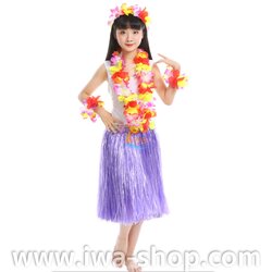 ม่วง 60 cm ชุดกระโปรงฟางเด็ก ชุดฮาวายเด็กหนาพิเศษ พร้อมเซตพวงมาลัยรุ้งใหญ่ กระโปรงฟางอย่างดี ชุดเต้นเด็กฮาวาย กระโปรงเชือกฟางฟูๆ ชุดฮาวายเชือกปอฟาง พร็อพชุดฮาวาย ระบำฮาวาย ระบำชาวเกาะ เต้นฮูลาฮูล่า