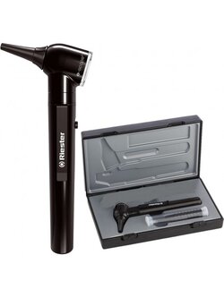 RIESTER ชุดตรวจหู Otoscope รุ่น E-Scope แบบ Fiber Optic , หลอดไฟ LED 3.7 V, ด้ามขนาด AA, มี 2 สี : ดำ, ขาว (แสงสีขาว) (สอบถามและสั่งซื้อราคาพิเศษได้ทางไลน์ @ddmedic)