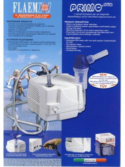 เครื่องพ่นยาหอบหืด ยี่ห้อ Flaemnuova เฟรมโนวา รุ่น primo Neb ผลิตภัณฑ์ประเทศอิตาลี Made in italy