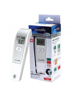 เครื่องวัดอุณหภูมิทางหน้าผาก ระบบอินฟาเรด ยี่ห้อ ไมโครไลฟ์ Microlife รุ่น FR1MF1 (แทน) FR1DL1 ใช้วัดไข้ทางหน้าผากโดยที่เครื่องไม่ต้องสัมผัสกับผิวหนัง มีแสงสีฟ้านาทางทาให้ไม่พลาดตำแหน่งในการวัด ผลิตภัณฑ์สวิตเซอร์แลนด์ รับประกันสินค้า 2 ปี พร้อมดูแลตลอดอายุ