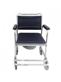 รถเข็นนั่งถ่าย ราคาประหยัด แข็งแรง รุ่น 693 รับน้ำหนักได้ 100 กิโลกรัม เบาะนั่งสบาย