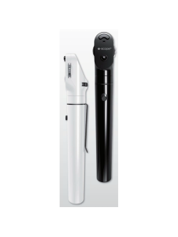 RIESTER ชุดตรวจตา Ophthalmoscope รุ่น E-scope แบบ Fiber Optic , หลอดไฟ LED 3.7 V, ด้ามขนาด AA, มีให้เลือก 2 สี : ดำ หรือ ขาว (สอบถามและสั่งซื้อราคาพิเศษได้ทางไลน์ @ddmedic)