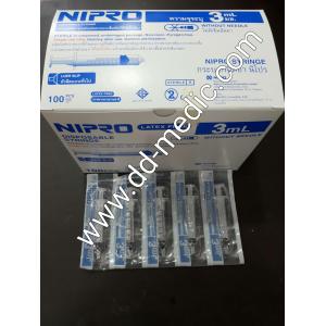 ไซริงค์ฉีดยาพลาสติก ยี่ห้อ นิโปร ขนาด 3 cc. กล่องละ 100 อัน