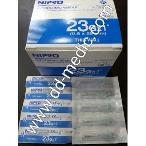 เข็มฉีดยา ยี่ห้อ นิโปร เบอร์ 23 X 1" กล่องละ 100 อัน