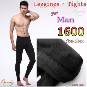 กางเกงกันหนาวชาย ผ้าฟลีซ 1600 D สีดำ