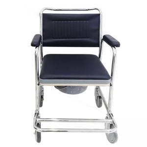 รถเข็นนั่งถ่าย ราคาประหยัด แข็งแรง รุ่น 693 รับน้ำหนักได้ 100 กิโลกรัม เบาะนั่งสบาย