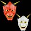 หน้ากากปีศาจญี่ปุ่น ฮันเนีย Hannya หน้ากากปาร์ตี้ หน้ากากแฟนซี หน้ากากฮาโลวีน หน้ากากผี หน้ากากคอสเพลย์ Japanese Devil Noh Hannya fancy Mask