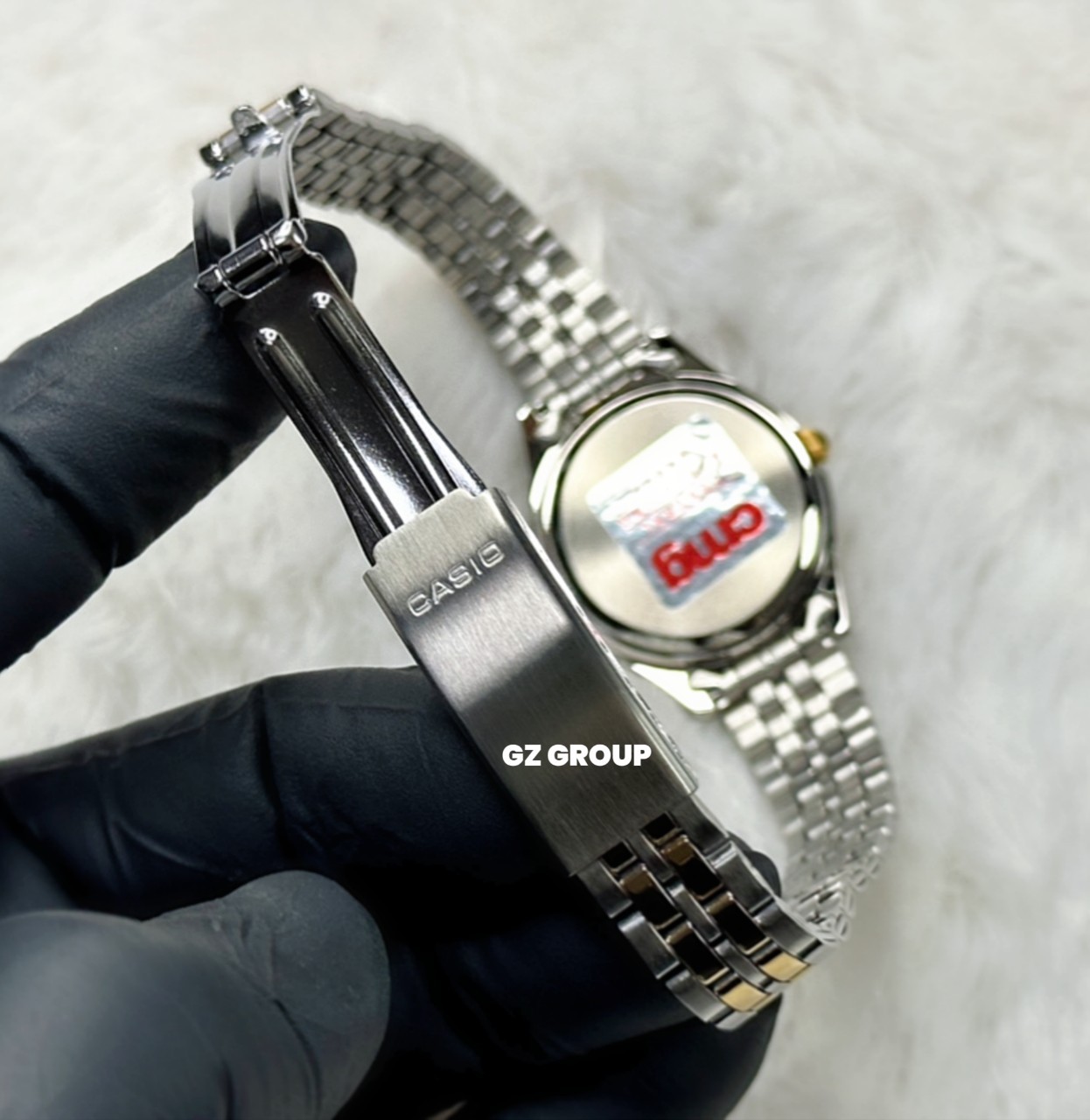 CASIO MID YEAR SALE นาฬิกาคาสิโอ พร้อมส่ง นาฬิกาข้อมือ นาฬิกากันน้ำ นาฬิกาของแท้ BTS ประกันศูนย์ CMG 1 ปี รุ่น LTP-1129G-7B นาฬิกาสีทอง