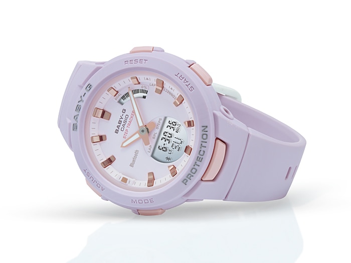 CASIO BABY-G นาฬิกาข้อมือ นาฬิกากันน้ำ นาฬิกาของแท้ ประกันศูนย์ CMG 1 ปี รุ่น BSA-B100-4A2 นาฬิกาสีม่วง
