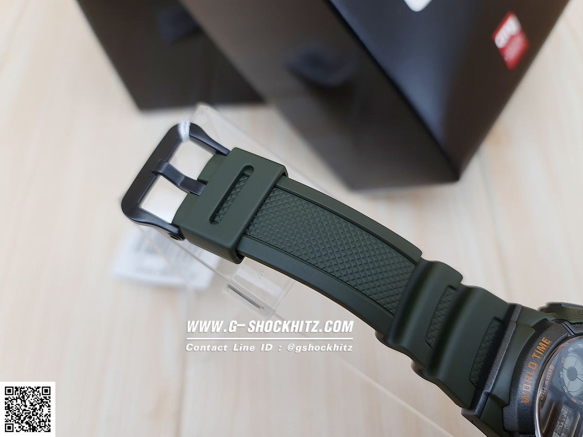 CASIO นาฬิกาคาสิโอ นาฬิกาข้อมือ นาฬิกากันน้ำ นาฬิกาของแท้ ประกันศูนย์ CMG 1 ปี รุ่น AE-1000W-3A นาฬิกาสีเขียว