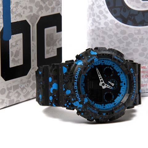 CASIO MID YEAR SALE G-SHOCK พร้อมส่ง นาฬิกาข้อมือ นาฬิกากันน้ำ นาฬิกาของแท้ ประกันศูนย์ CMG 1 ปี รุ่น GA-100ST-2A นาฬิกาสีน้้ำเงิน