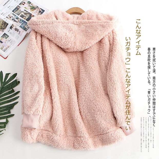เสื้อคลุมกันหนาว หมวกฮู้ด แต่งขน เนื้อเนียน นุ่ม คะ size S/M/L