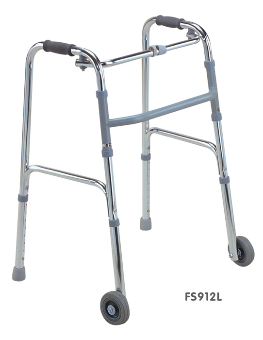 วอร์คเกอร์ช่วยเดิน Walker อลูมิเนียม พับได้ มีล้อหน้า 2 ล้อ FS912L