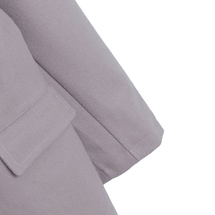 เสื้อโค้ทวูล Trench coat เสื้อโค้ทเฟอร์ โค้ทสักหลาดสีเทาอ่อน แบรนด์ RAY CASSIN