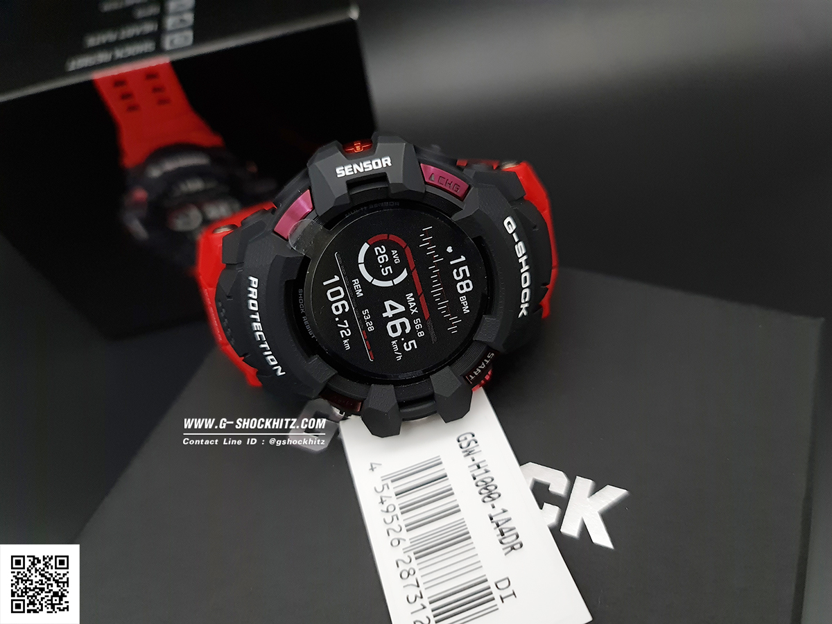 CASIO G-SHOCK นาฬิกาข้อมือ นาฬิกากันน้ำ นาฬิกาของแท้ ประกันศูนย์ CMG 1 ปี รุ่น GSW-H1000-1A4 นาฬิกาสีแดง