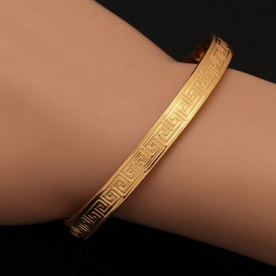 กำไลข้อมือผู้หญิง กำไลทอง 18 K และ กำไลเงิน Platinum กำไลใส่ แม่เหล็ก เพื่อสุขภาพ ลายกำแพง สไตล์ คลาสสิค ของขวัญให้แฟน สุดหรู 573636