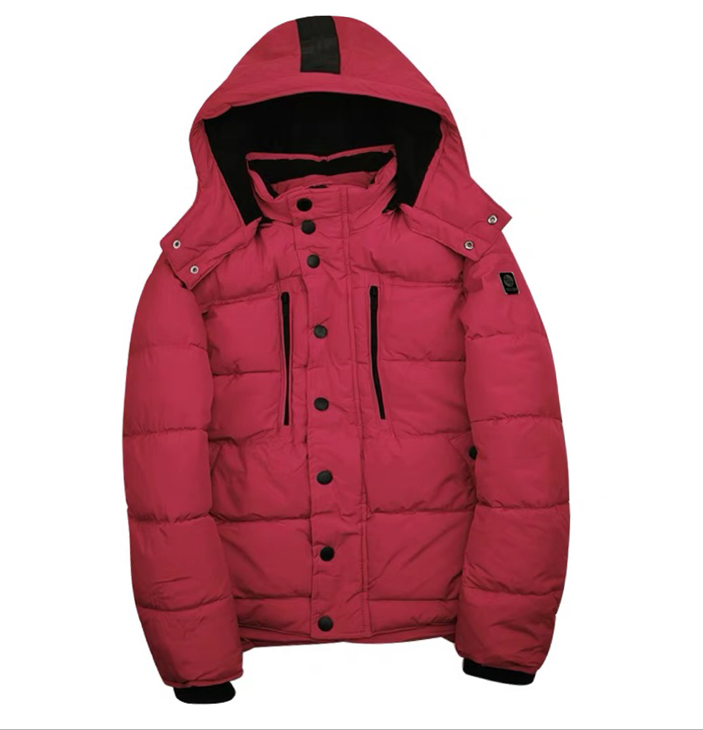 เสื้อกันหนาว เสื้อฮู้ดเฟอร์ บุนวมอุ่น สีขาว แบรนด์ SMOG (padded puffer coat ขาว