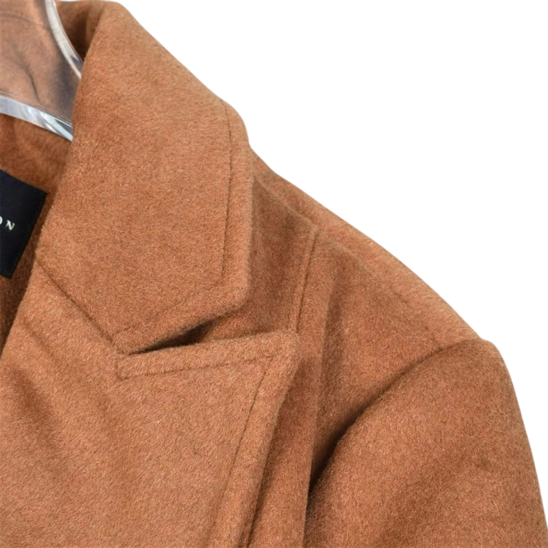 Love tree เสื้อโค้ทกันหนาว เสื้อกันหนาว overcoat โค้ทวูล สีcamel belt coat สีครีมเบจ แบรนด์ RIVER ISLAND Camel